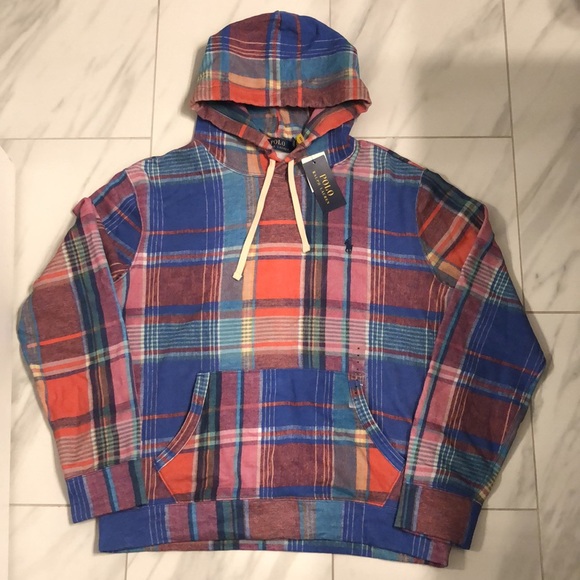 Polo Ralph Lauren Other - Men’s Polo Ralph Lauren Plaid Pullover Hoodie